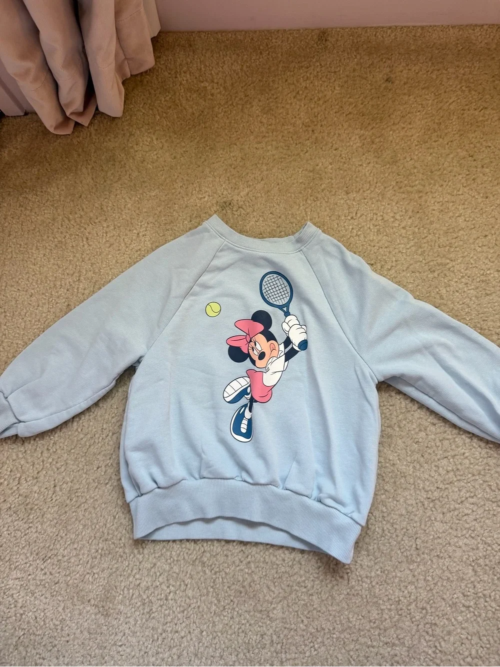 Disney Minnie Mouse girls blue matching shirts set